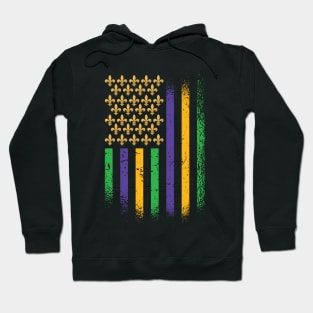 US Mardi Gras Flag Celebrate T Shirt Hoodie